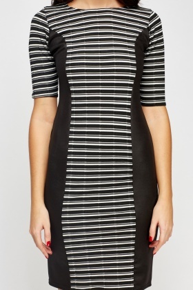 side stripe midi dress