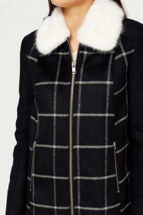 navy fur collar