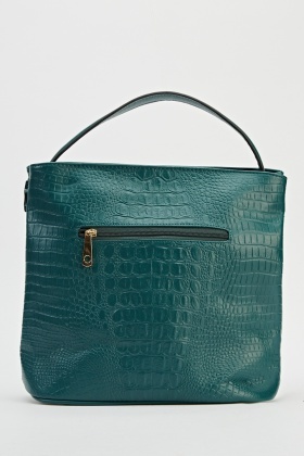 Dark Green Textured Handbag - Just $7