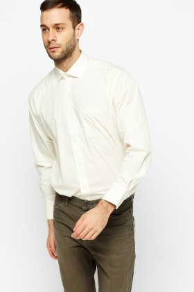 mens cream shirt