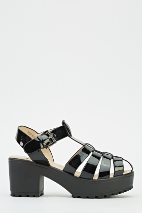 block heel platform sandals