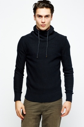 hoodie with high neck