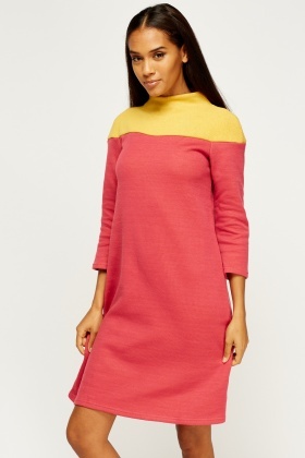 block jumper dress