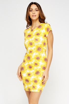 sunflower bodycon dress