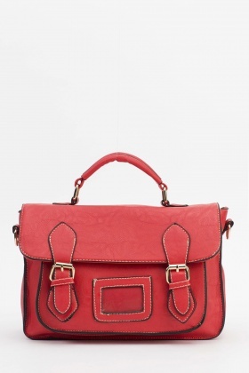 faux leather satchel