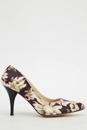 floral mid heels