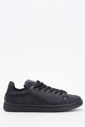 faux leather trainers