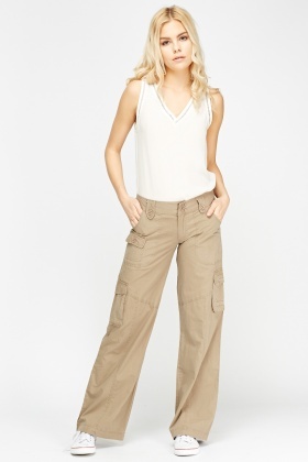 utility trousers wide leg