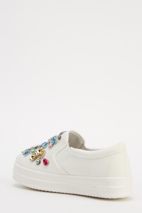embellished slip on shoes