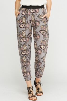 paisley print joggers