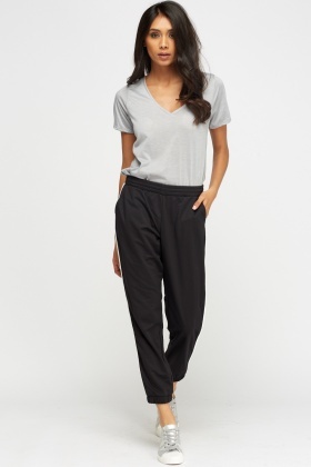 petite side stripe joggers