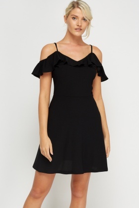 black dress cold shoulder