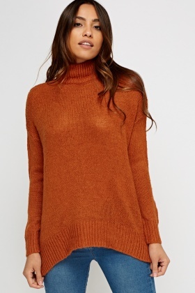 Knitted High Neck Jumper