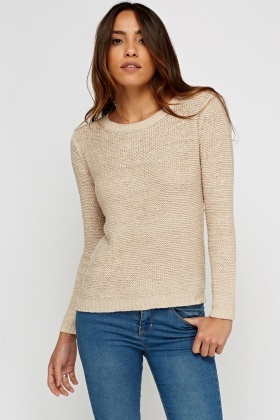 Textured Long Sleeve Jumper