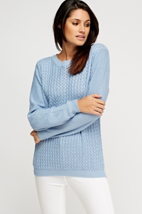 Mix Knit Cotton Jumper