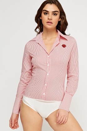 pinstripe bodysuit