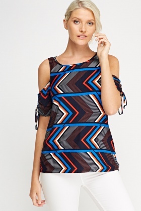 Multi Zig-Zag Printed Top