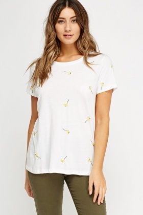 Daisy Embroidered T-Shirt