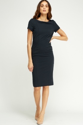 Short Sleeve Midi Formal Dress