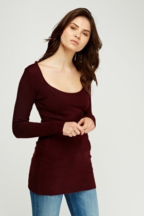 Round Neck Knitted Casual Jumper