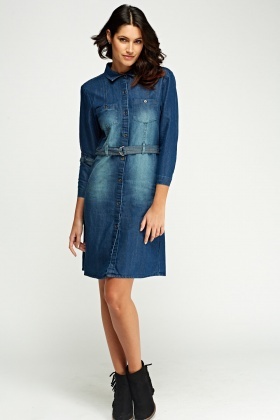 Button Up Denim Dress