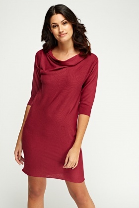 Cowl Neck Detailed Back Dress