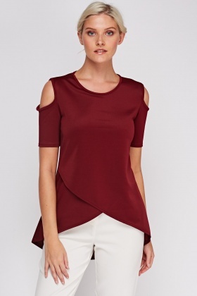 Dip Hem Wrapped Top