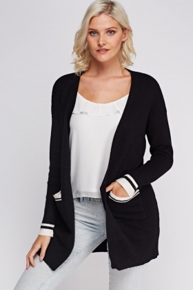 Knitted Open Front Cardigan