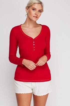 Ribbed Thin Night Top