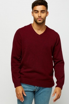 V-Neck Knitted Pullover