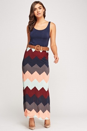 Belted Printed Maxi Dress