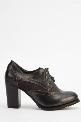 brogue block heel