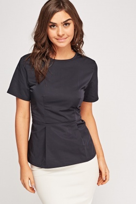 Mesh Back Pleated Top