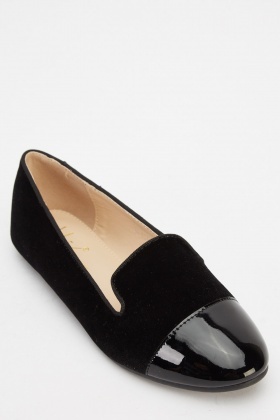 Velveteen Contrast Flats