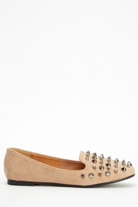 studded flat shoes