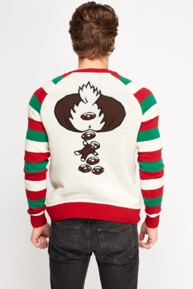 reindeer print sweater