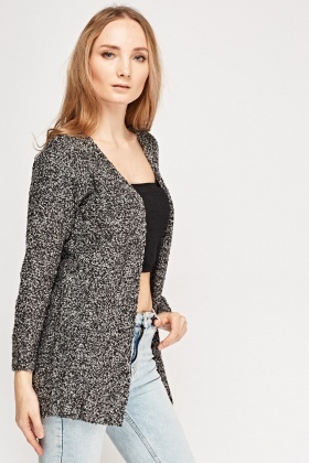 Bobble Knit Speckled Cardigan