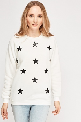 Contrast Star Jumper