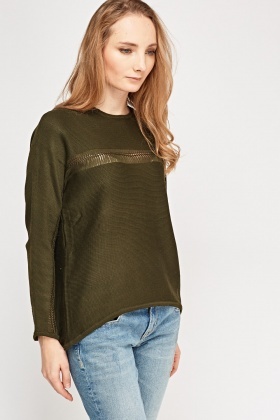 Loose Knit Dip Hem Jumper