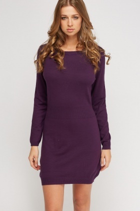 purple jumper dress