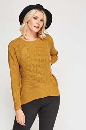 mustard knitwear