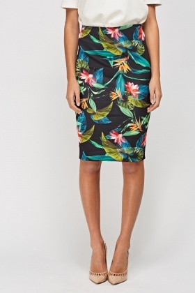 Floral Print Pencil Skirt - Just $6