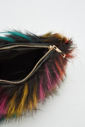 faux fur clutch bag