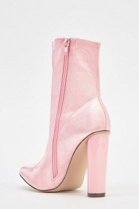 pink heeled boots