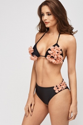 3d floral bikini