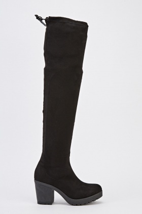 Suedette Knee High Boots