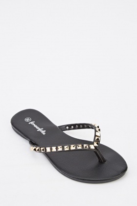 studded flip flops