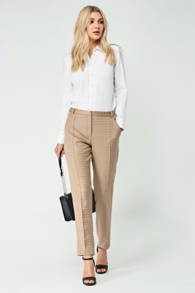 Latte Tapered Trousers