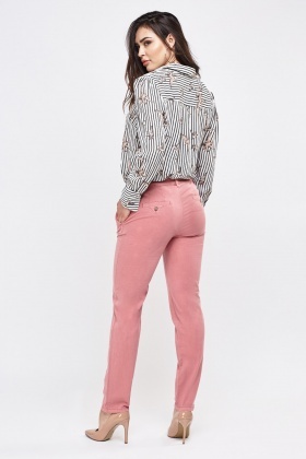 pink chino pants