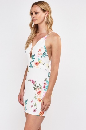 bodycon floral mini dress